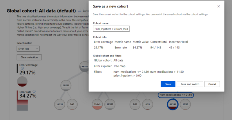 save highest error cohort